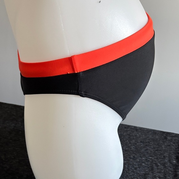 Black and Red Men's Swim Trunks - Picture 5 of 10